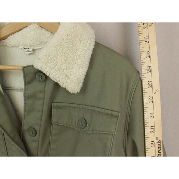 Hang Ten Women's Medium Coat Jacket Cotton Pockets Fleece Lined Buttoned - Picture 6 of 8